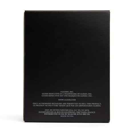 GUESS Seductive Homme Noir for Men Eau de Toilette Spray 3.4 oz / 100ml