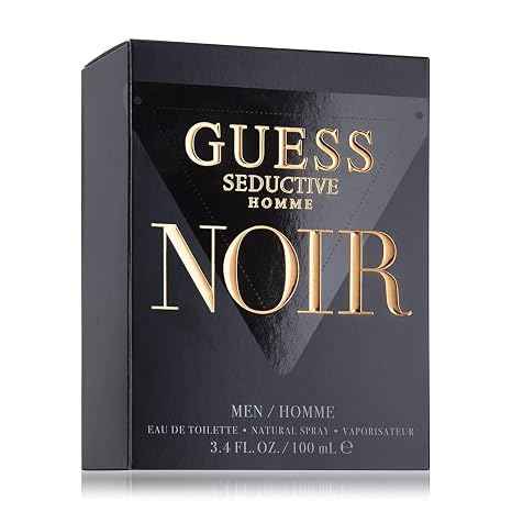 GUESS Seductive Homme Noir for Men Eau de Toilette Spray 3.4 oz / 100ml