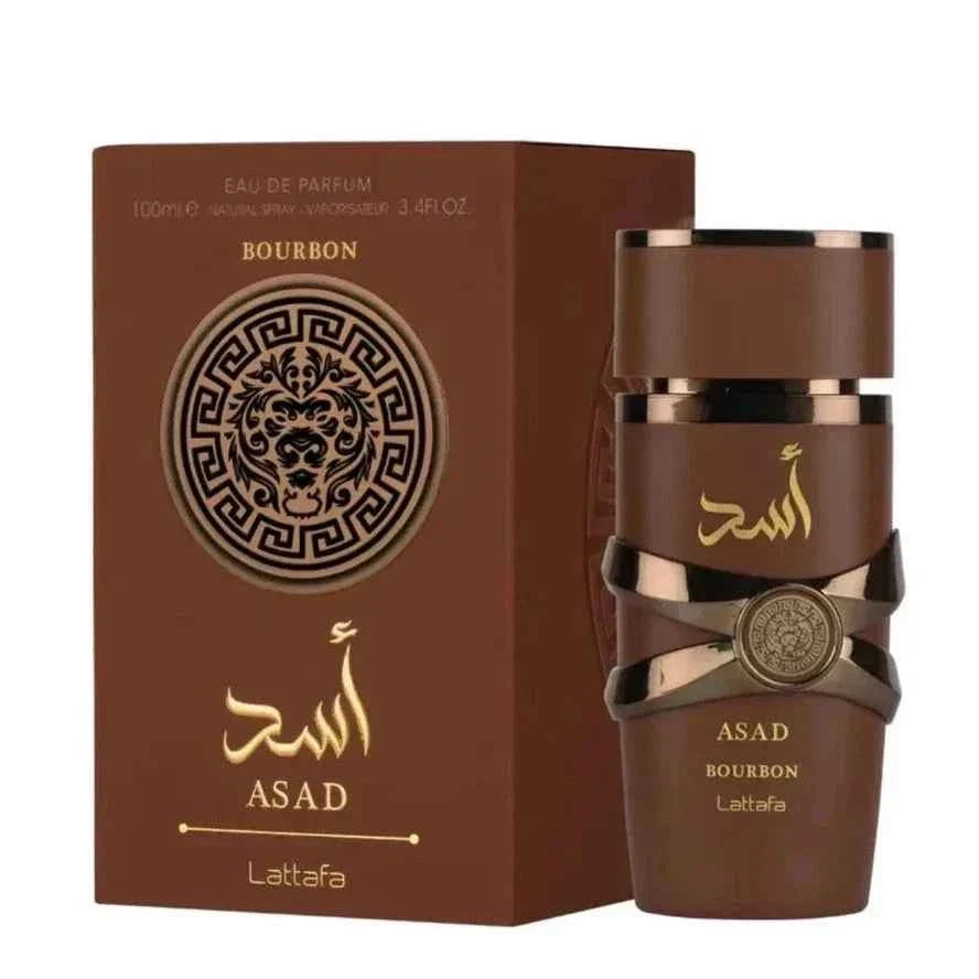 Lattafa Asad Bourbon Eau de Parfum Spray for Men 3.4 oz (100ml)